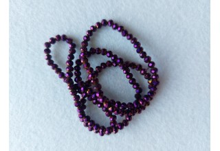 Бусины стеклянные 4 мм фиолетовый металлик №86, цена за 50 шт